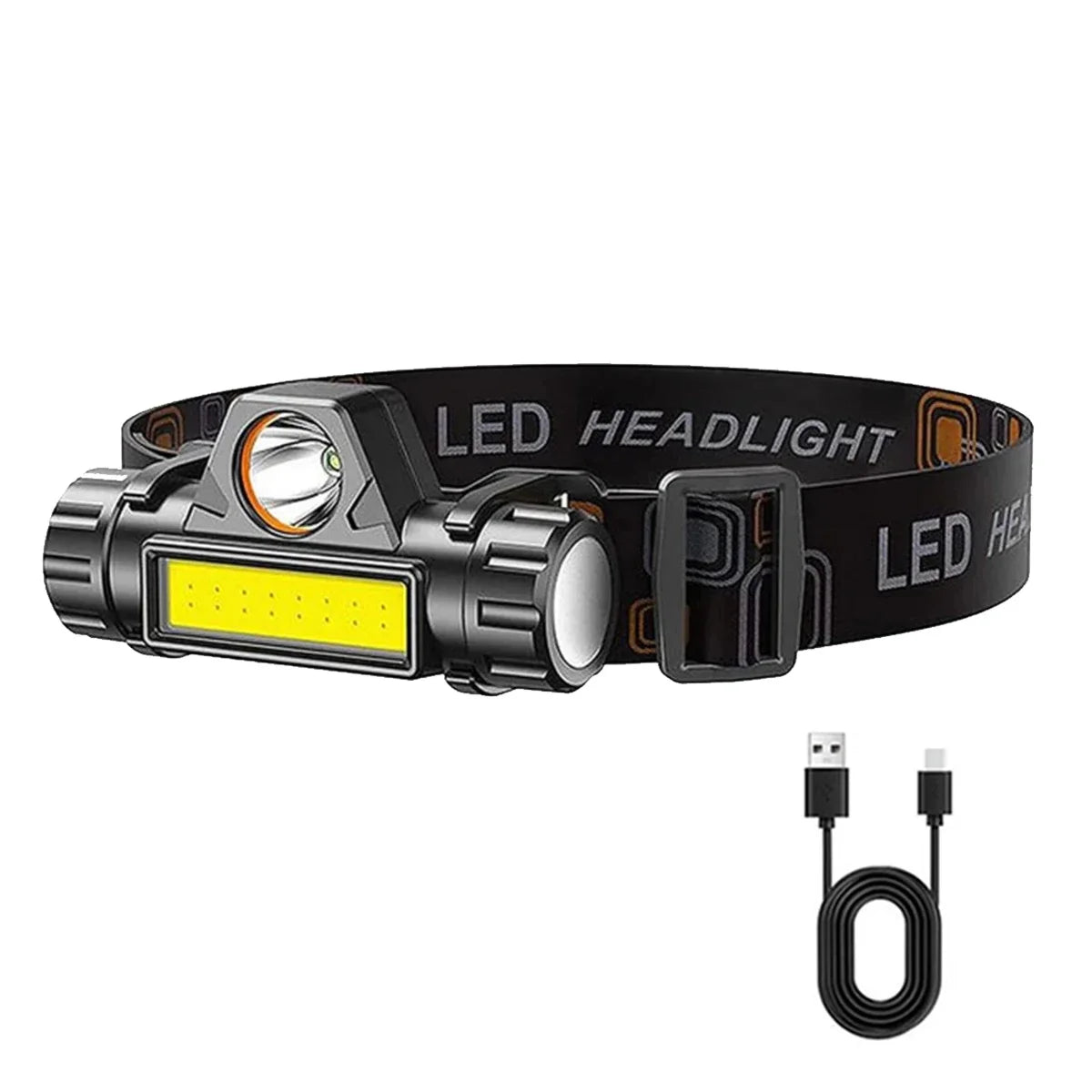 Linterna Frontal LED COB Recargable Magnética Potente Impermeable para Pesca Exterior (1-5 Unidades)