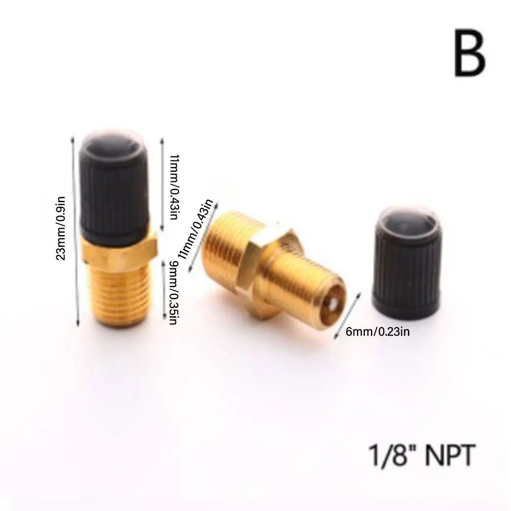 Válvula Llenado Tanque Compresor Aire Latón Anti-Corrosión Schrader (Rosca 1/4 NPT / 1/8 NPT / M10) Núcleo Válvula Neumático Auto