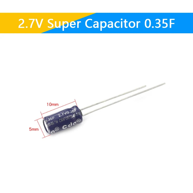 Supercapacitores Farad 2.7V - Varios Valores (0.5F a 60F)