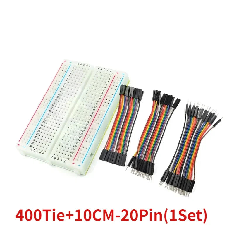 Breadboard Jumper Wire Dupont Line Kit MB102 ZY-204 400 Tie Points Solderless PCB Breadboard DIY Mini Test Protoboard Kits