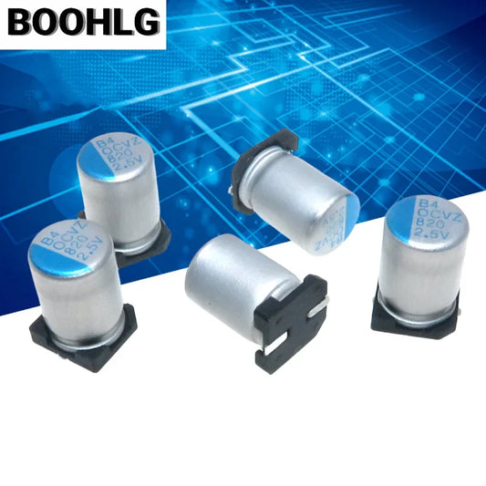 Capacitor Sólido Polímero Chip (820uF, 2.5V, 8x10mm) - Pack 10 Unidades