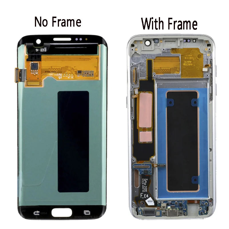 Pantalla AMOLED 5.5" con Digitalizador Táctil para Samsung Galaxy S7 Edge (G935/G935F) (Con Sombra Quemada, Probada) + Tapa Trasera