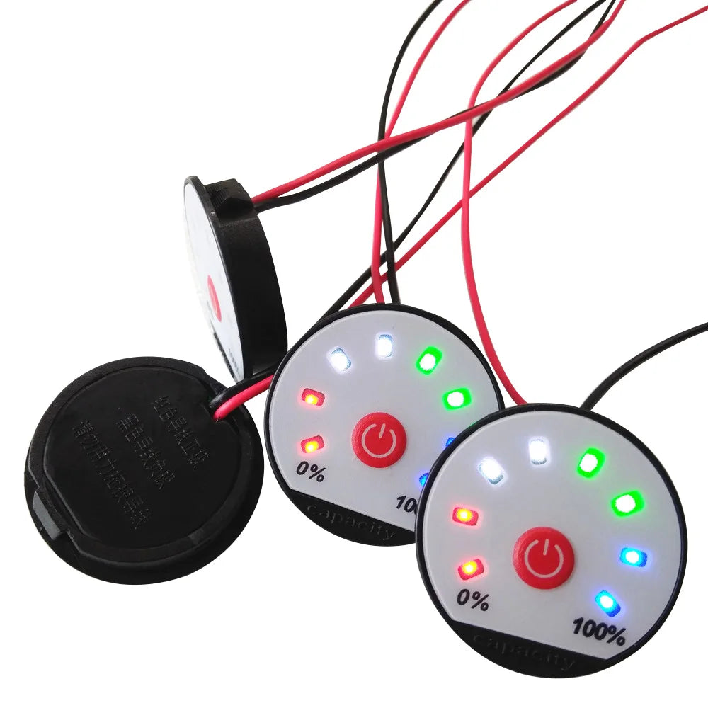 Indicador Capacidad Batería LED (1S-13S) - Tester Carga Plomo-Ácido/Litio (Li-Po/Li-ion) 12V/24V/48V