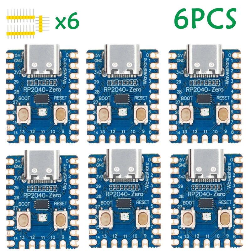 Placa Desarrollo PICO Microcontrolador RP2040 (CPU Doble Núcleo Cortex M0+, 2MB Flash) Módulo RP2040-Zero compatible Raspberry Pi