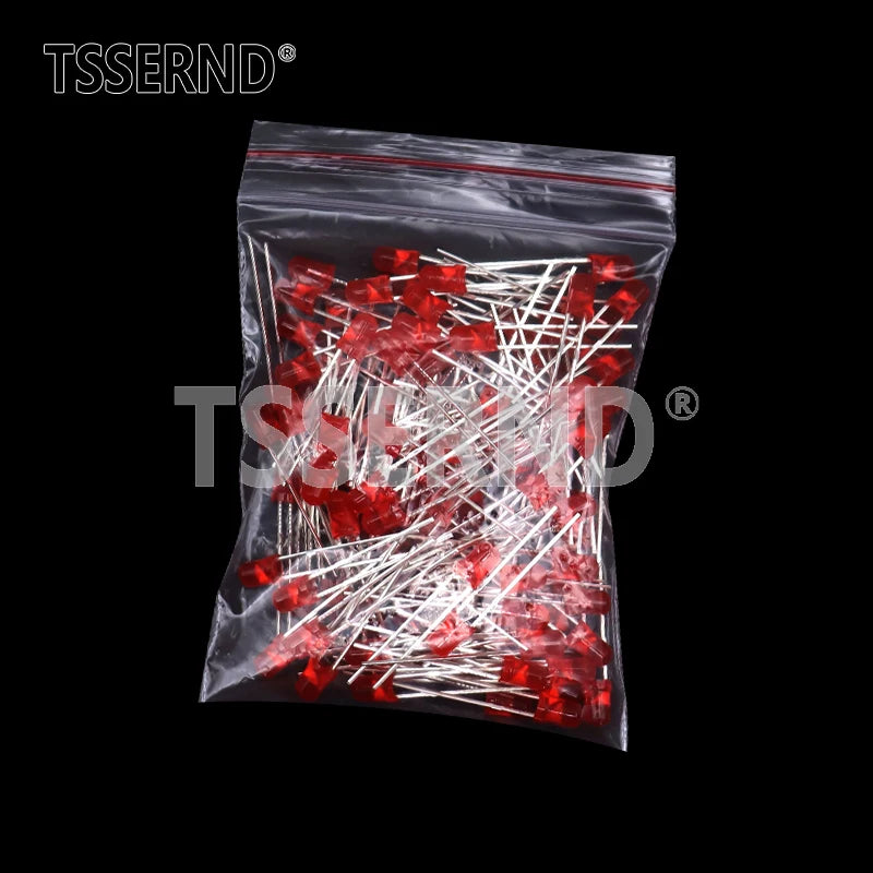 Kit Surtido Diodo LED F3 (3mm) Colores (Blanco/Verde/Rojo/Azul/Amarillo/Naranja/Rosa/Púrpura/Blanco Cálido) DIY (60/100 Piezas)