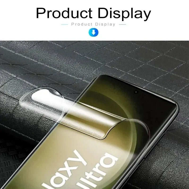 Film Hidrogel Cobertura Completa para Samsung S8-S10 Plus/S10E/S20 FE/S21-S24 Ultra/Note 10+/Note 20 Ultra (4 Unidades)