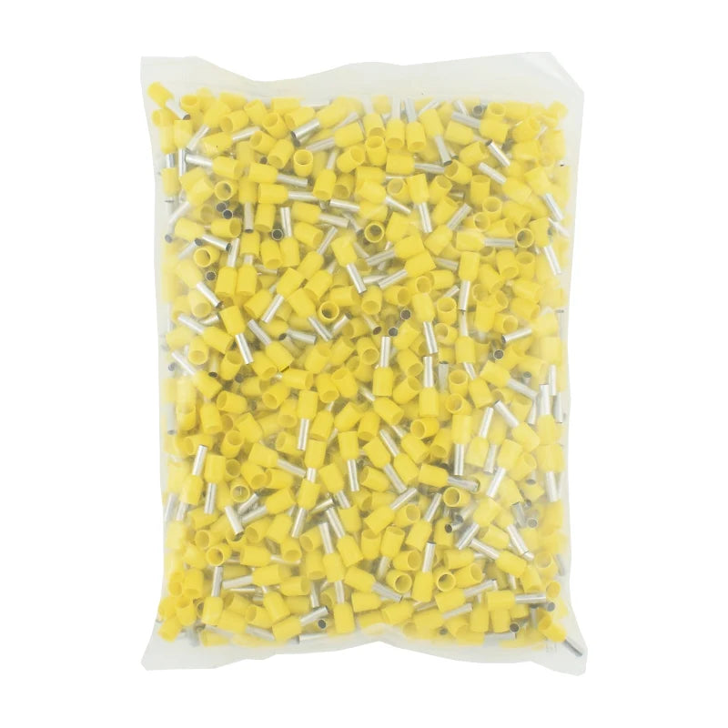 Terminal Tubular Punta Cable Aislado Crimp (E0508/1008/1508/7508/2508) Ferrules Prensado (Pack 1000 Unidades)