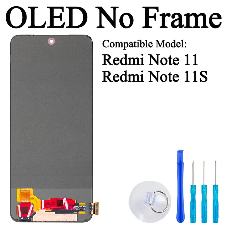 2201117TG 2201117SG Premium Lcd For Xiaomi Redmi Note 11 Display Touch Screen Digitizer Panel Assembly For Redmi Note 11S LCD