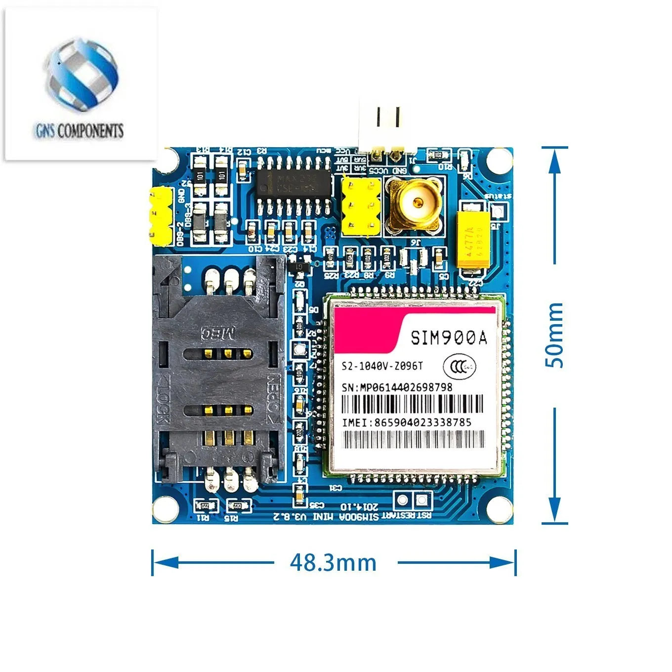 Kit Módulo Extensión Inalámbrica GSM/GPRS SIM900A / SIM900 V4.0 con Antena Probada para Arduino