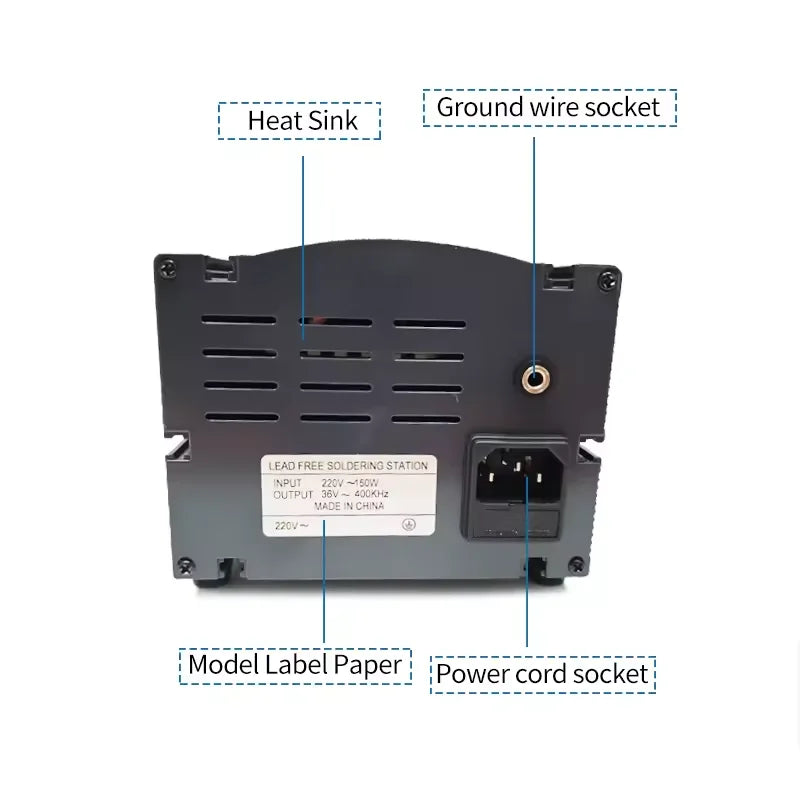 Universal Quick 205H Soldering Station 150W Lead-Free High Frequency Digital Rework Station With 500 Series Soldering Iron Tips