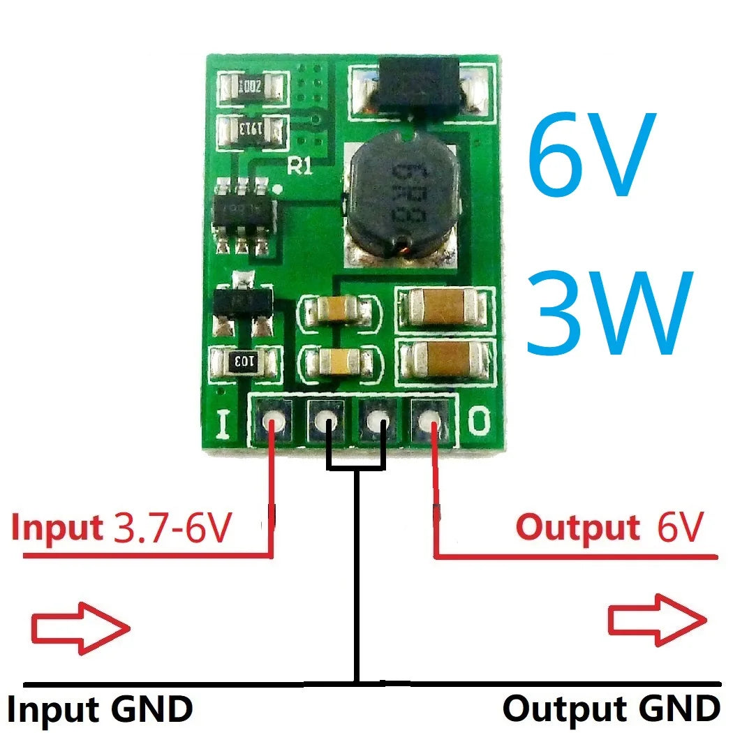 Convertidor Boost DC-DC 3.7V/4.2V a 5V/6V/9V/12V Step-Up Regulador Voltaje para Arduino/ESP32/ESP8266