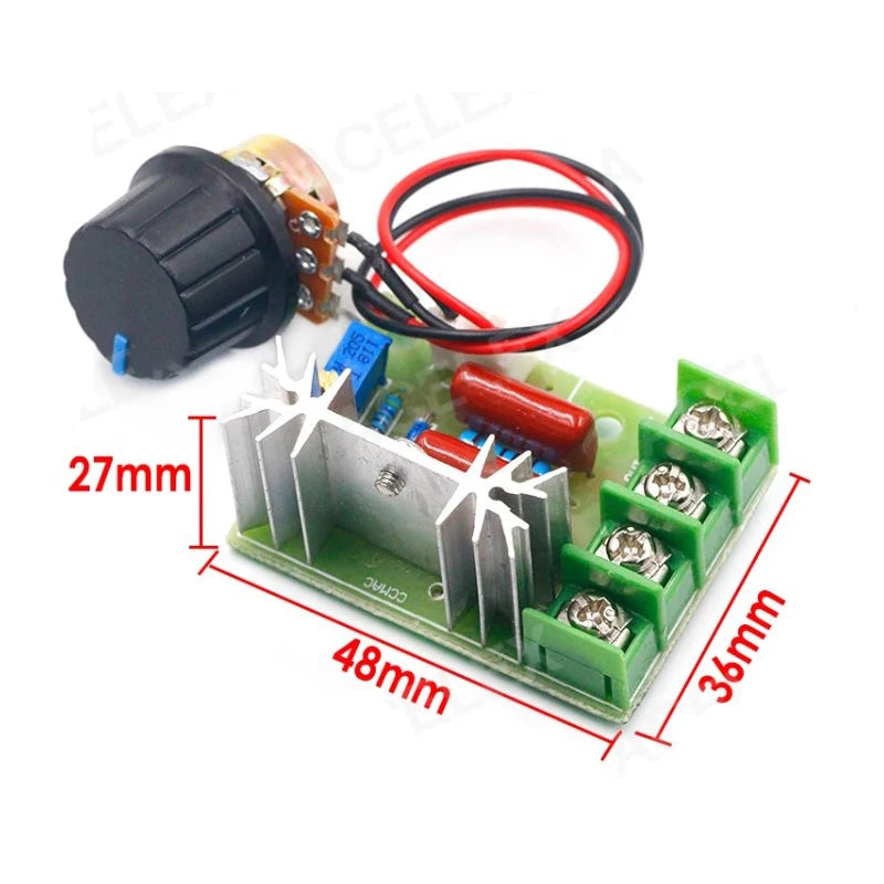 Controlador Velocidad Motor AC 110V/220V 2000W/4000W SCR Regulador Voltaje Dimmer Termostato Alta Potencia