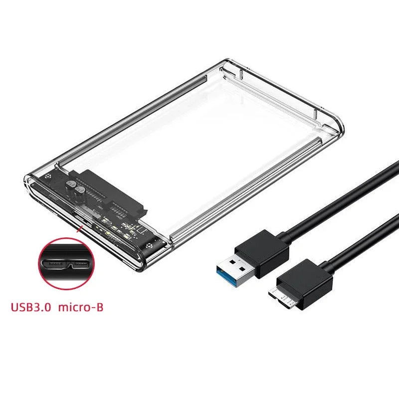 Carcasa Externa USB 3.0/Tipo C a SATA III para Disco Duro HDD/SSD 2.5" (Soporta UASP) Caja Harddisk