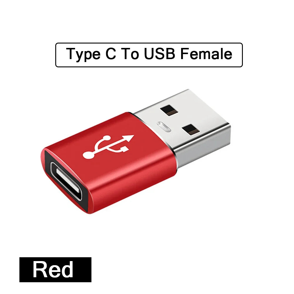 Adaptador Convertidor OTG USB 3.0 Macho a Tipo C Hembra para Cargador/PC/MacBook/Auto/USB iPad (2 Unidades)