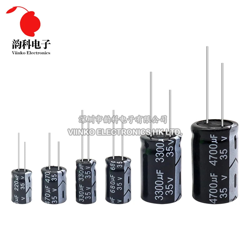 Capacitor Electrolítico Aluminio (0.47uF-1000uF, 10V-450V) - Unidad (Especificar Valor)