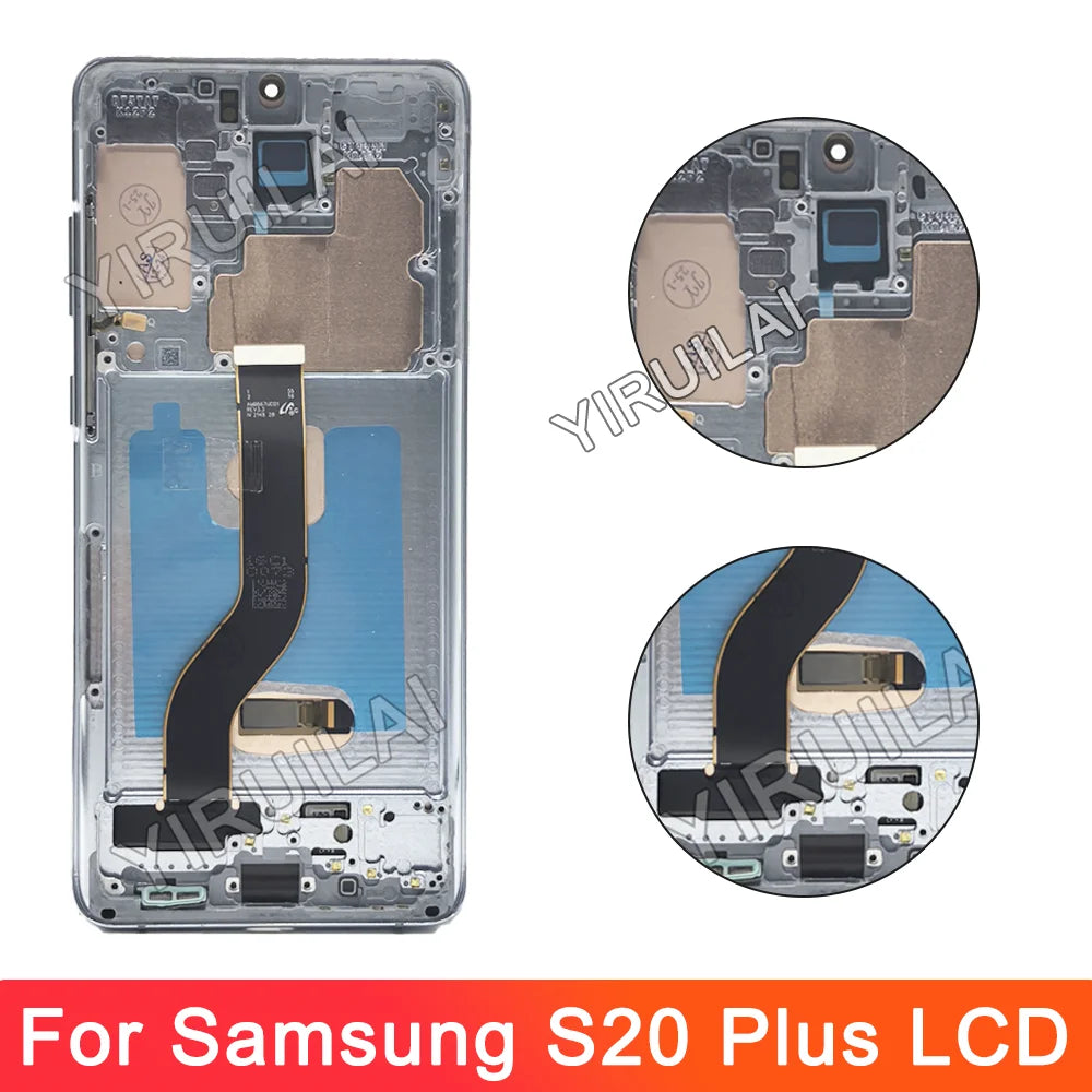 Pantalla LCD OLED para Samsung S20 plus G985 G985F G985F/DS, montaje de digitalizador con pantalla táctil de repuesto