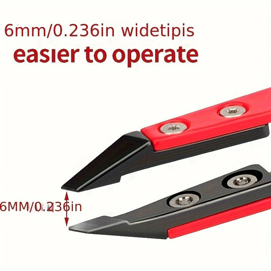 Pinzas Puntiagudas Cerámica Zirconia / Acero Inoxidable Puntas Inclinadas para Cejas/Barba/Pelo/Pestañas