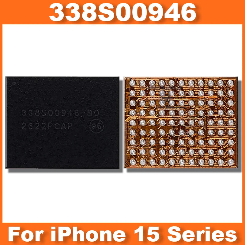 Circuito Integrado (IC) Conector Carga USB 338S00946 (B0) para iPhone 15 / 15 Plus / 15 Pro / 15 Pro Max (Nuevo, 1-10 Unidades)