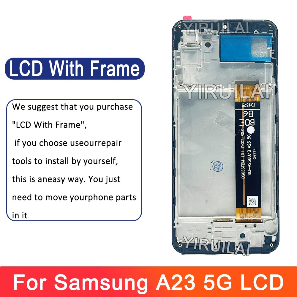 Pantalla LCD Amoled de 6,6 pulgadas para Samsung A23 5G A236, montaje de digitalizador con pantalla táctil para Samsung A236U A236B, Departamento de pantalla LCD