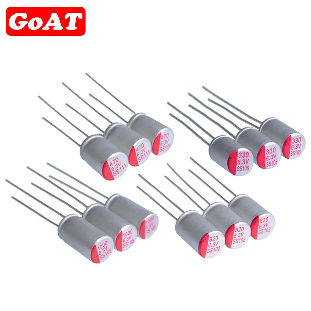 Capacitor Sólido Polímero (4.7uF-2200uF, 6.3V-100V) - Unidad (Especificar Valor)