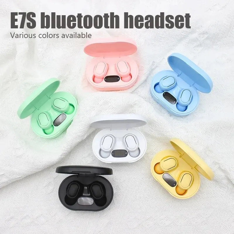 Auriculares Inalámbricos TWS E7S Bluetooth 5.3 Fone con Micrófono (Cancelación Ruido) para Xiaomi