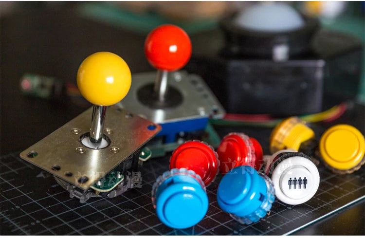 Joystick Original Sanwa JLF-TP-8YT Fighting Stick con Topball y Cable 5 Pines para Jamma Arcade/PC/PS3/PS4/XBOX DIY