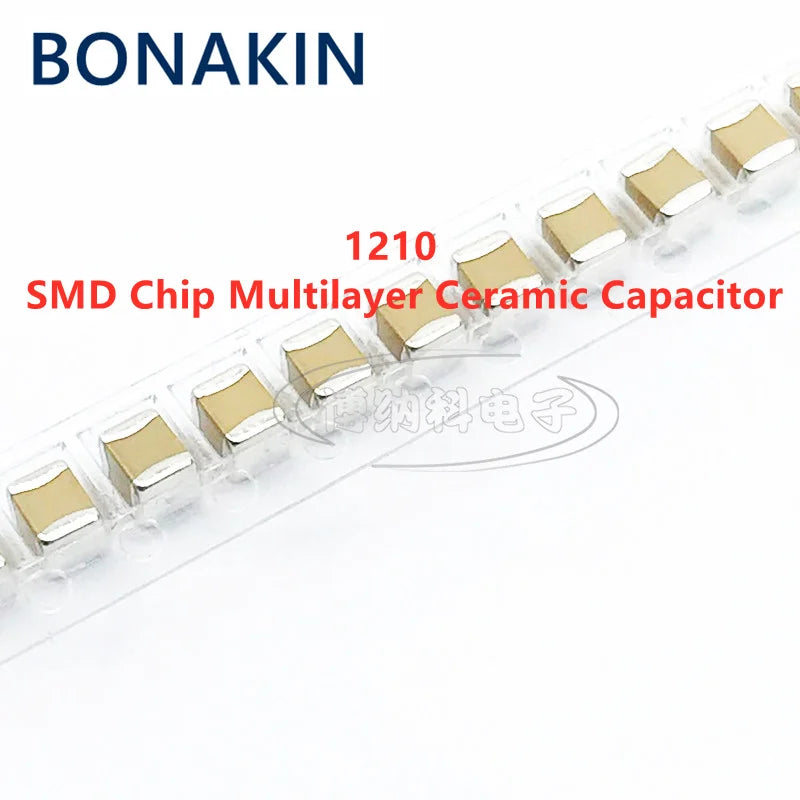 Capacitor Cerámico Chip MLCC (1uF/2.2uF/4.7uF, 6.3V-250V, X7R/X5R 10%/20%, 0201-1210) - Unidad (Especificar Valor)