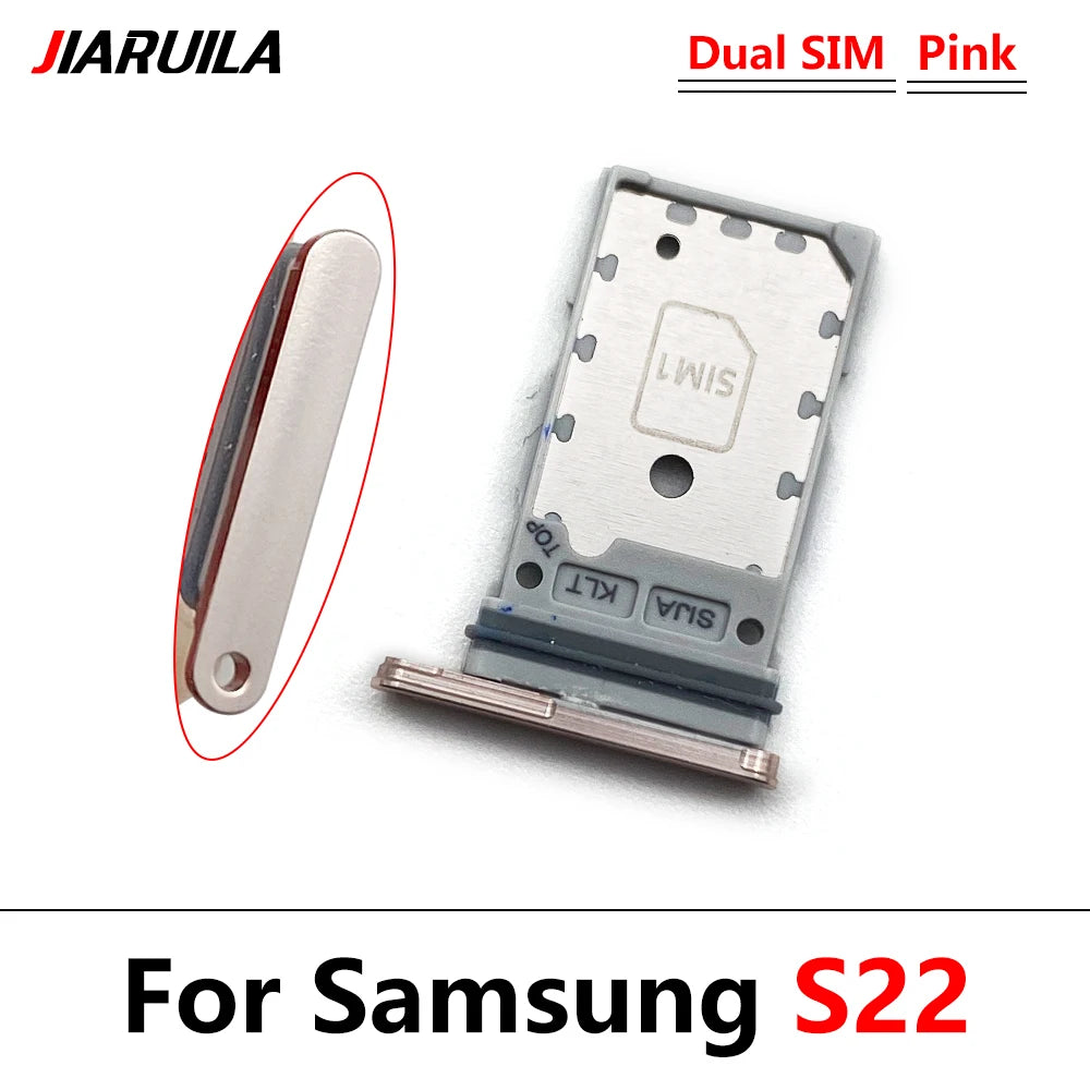 Bandeja Porta SIM/SD Card para Samsung S22 / S22 Plus / S22 Ultra - Repuesto Adaptador + Pin