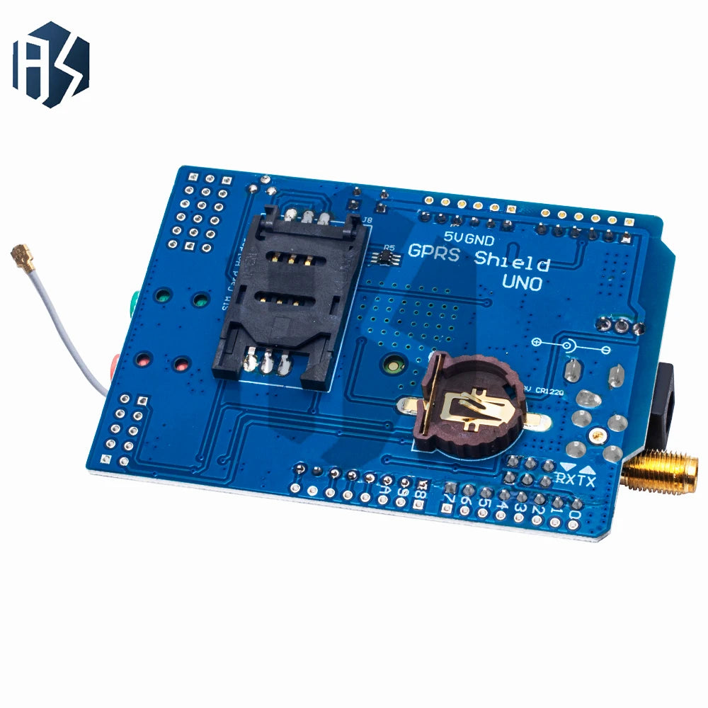 Kit Módulo GSM/GPRS SIM900 Quad-Band (850/900/1800/1900MHz) Placa Desarrollo Ultra Compacta con Antena SMA para Arduino