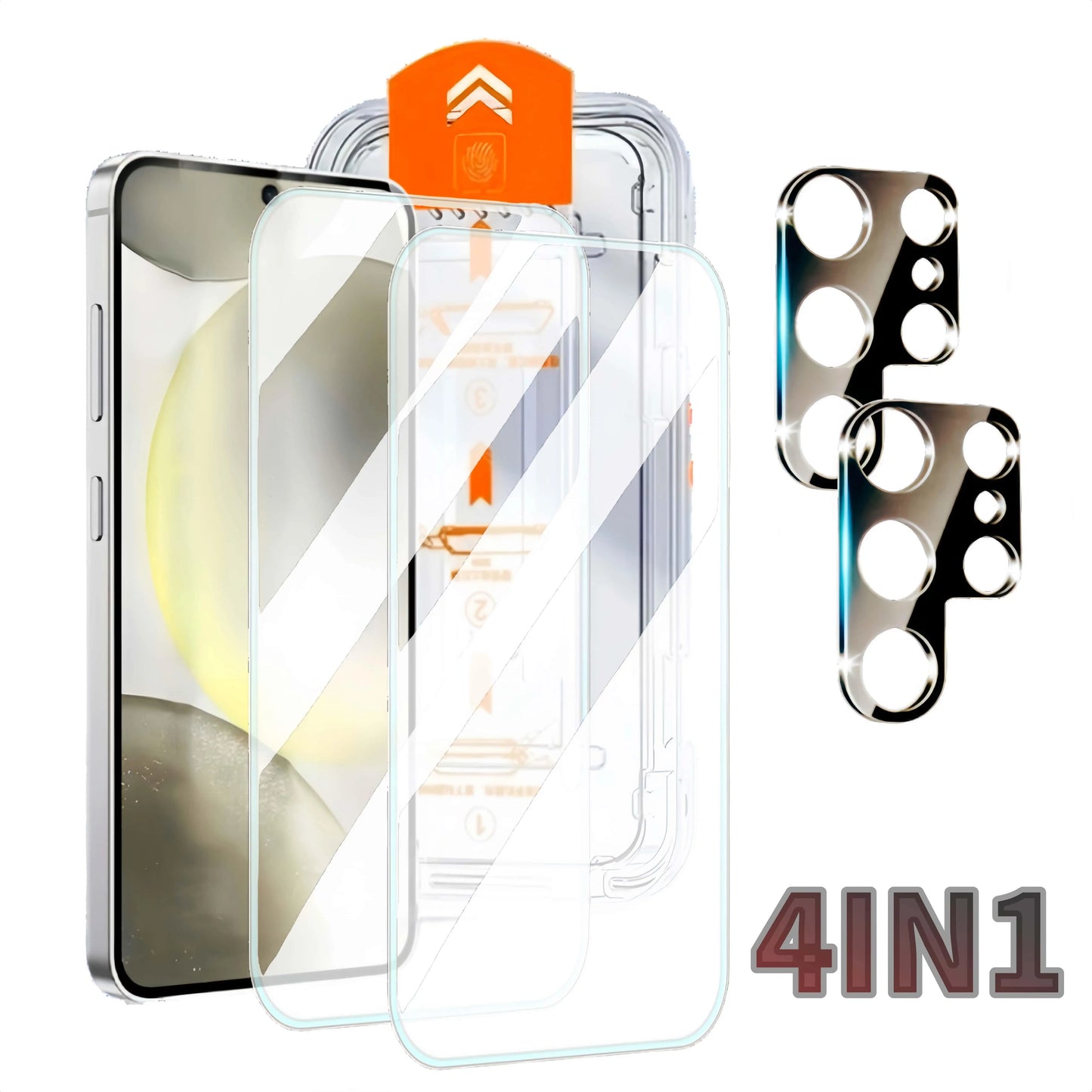 Pack 2 Protectores Pantalla Cristal Templado HD (Instalación Fácil) para Samsung Galaxy S21-S25 FE/Ultra/Plus