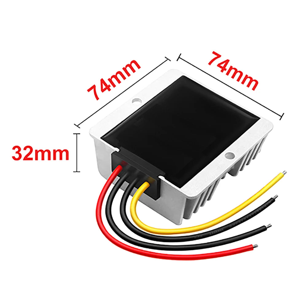 Convertidor DC-DC Step-Down 20V-90V a 12V (5A/10A/15A/20A) Regulador Voltaje Transformador para Auto (CE)
