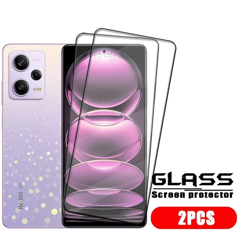 4PCS For Redmi Note 12 Pro 5G Glass Xiaomi Redmi Note 12 Pro Tempered Glass Full Cover Glue Screen Protector Redmi Note 12 Pro