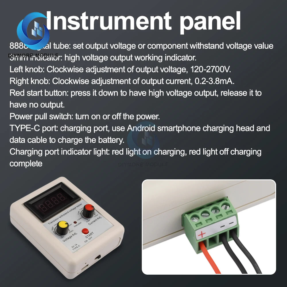 Tester Digital Transistores - Medidor Resistencia, Capacitancia, MOS, Diodo, Triodo