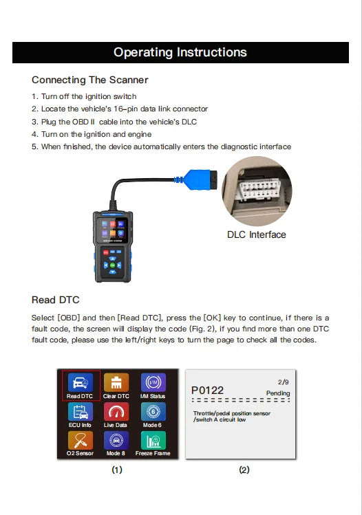 Scanner Automotriz OBD2 T200 - Lector Códigos Motor, Herramienta Diagnóstico Vehículo (Envío US Warehouse)