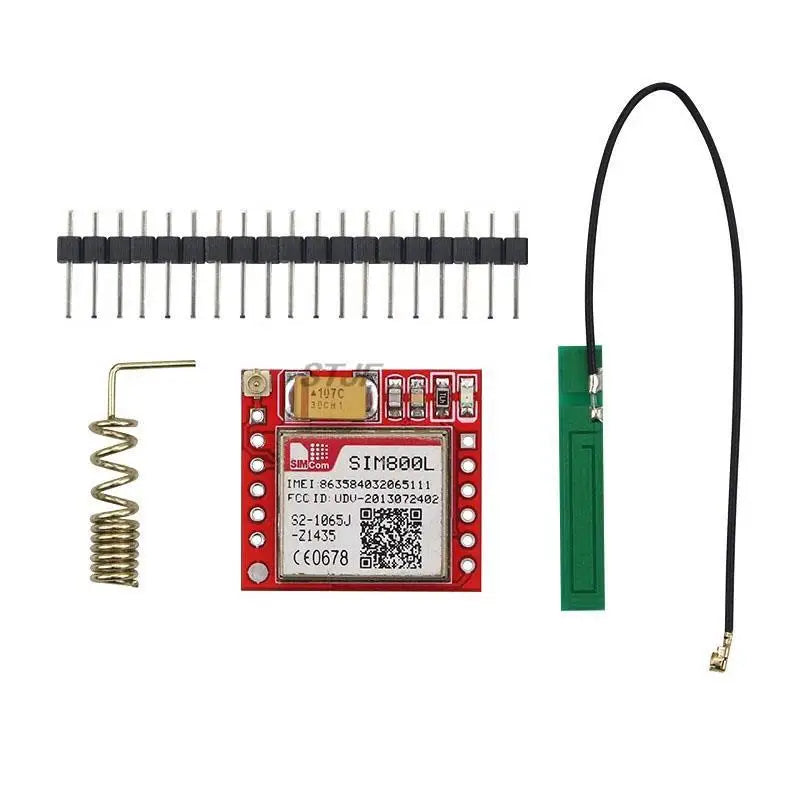 Módulo GSM/GPRS SIM800L (MicroSIM, Quad-Band, Serial TTL) Placa Core Pequeña