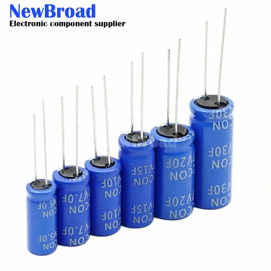 Supercapacitor Farad (1F-30F, 2.7V) Varios Tamaños - Pack 5 Unidades (Valores Surtidos)