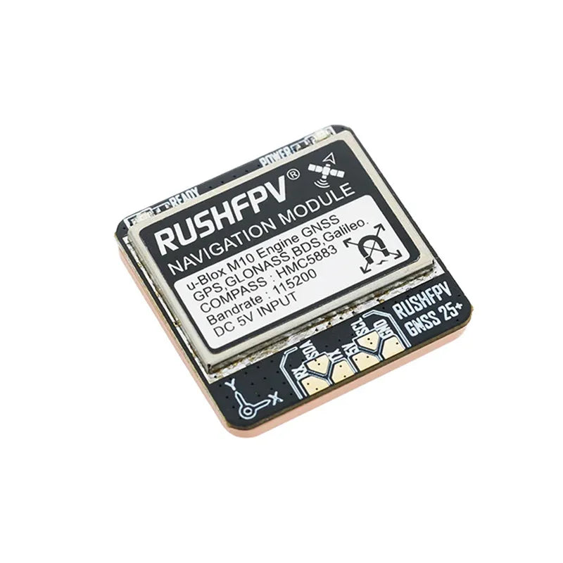Módulo GPS GNSS RUSHFPV M10 Micro Pro Mini (10Hz, Antena Cerámica Integrada) para Drones RC FPV Freestyle