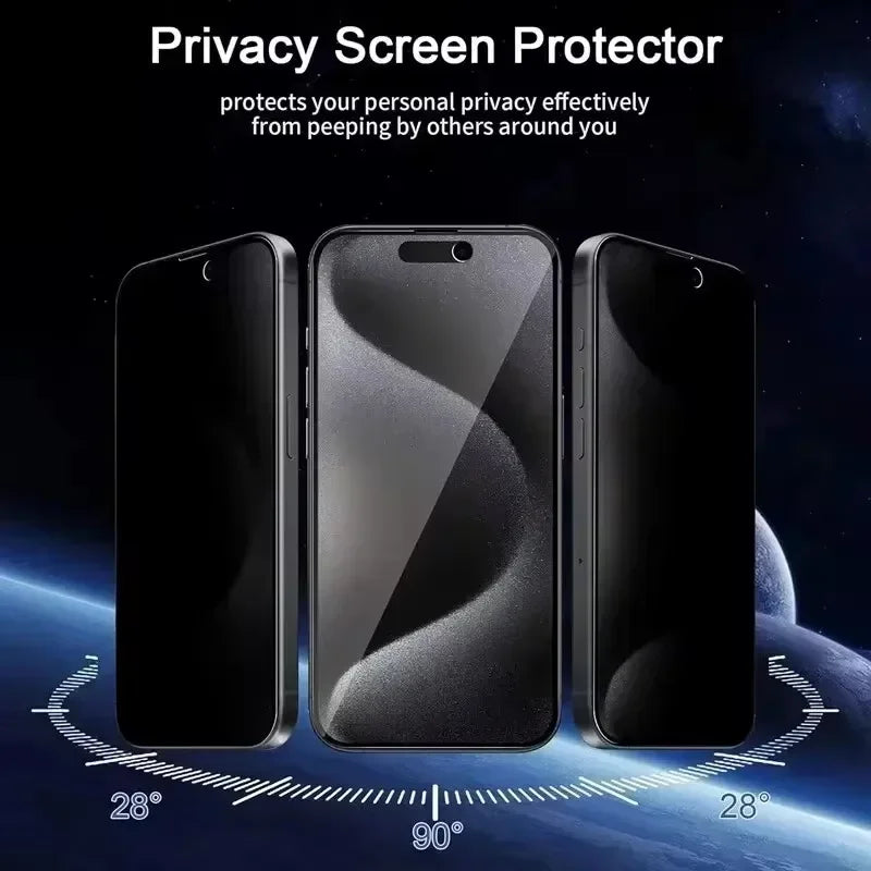 Protector Pantalla Privacidad Anti-Espía Cobertura Completa 8K para iPhone 8 Plus / 11-16 Pro Max / XR / XS Max
