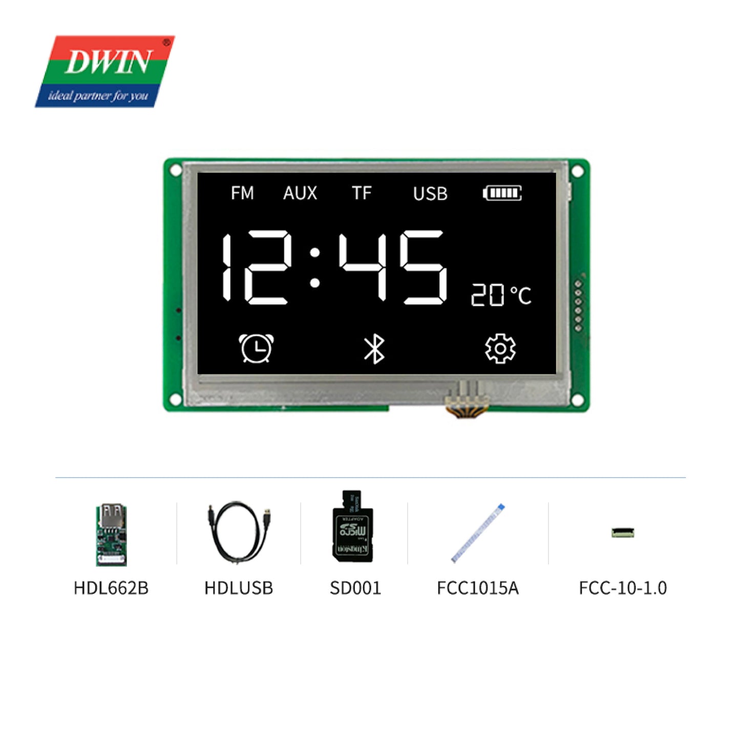 Pantalla Táctil Inteligente HMI DWIN 4.3" (480x272) TFT LCD - Bajo Costo