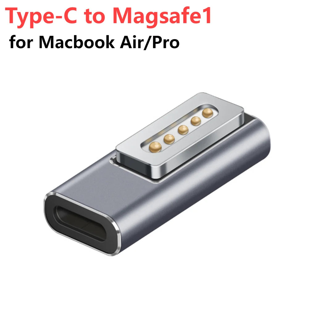Adaptador Convertidor Magnético USB-C PD a MagSafe 1 / MagSafe 2 para MacBook Pro Plug Carga