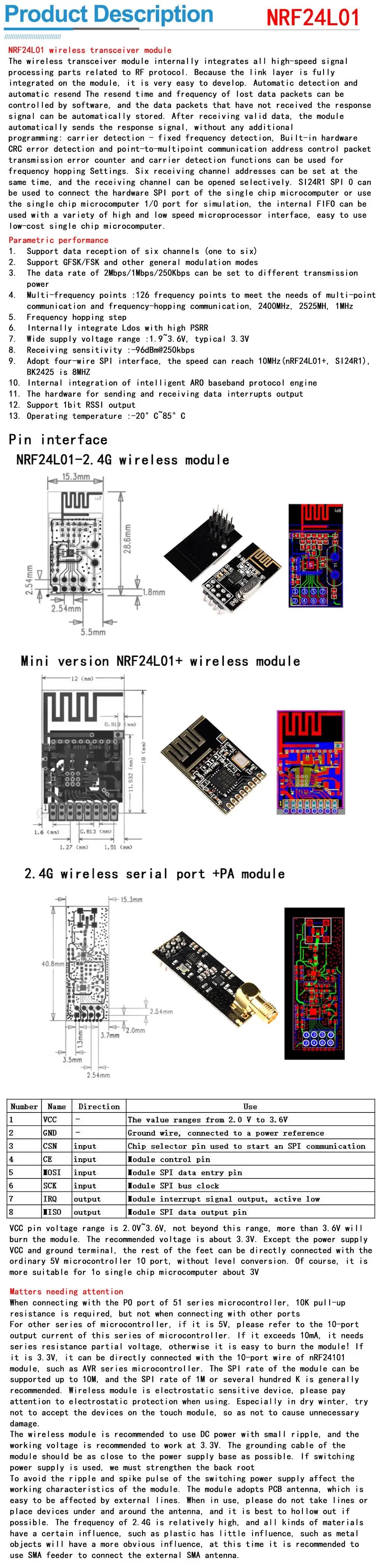 Módulo Transmisión Datos Inalámbrico NRF24L01+PA+LNA 2.4GHz (Versión Mejorada, 1000 Metros) para Arduino