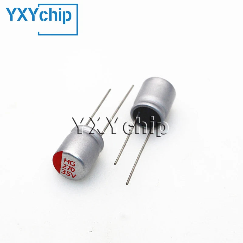 Capacitor Sólido Polímero (4.7uF-2200uF, 10V-100V) - Pack 10 Unidades (Valores Surtidos)