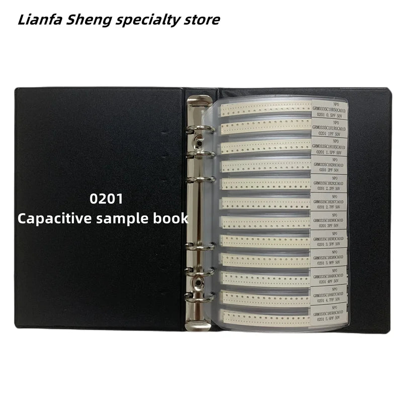 Libro Muestrario Capacitores SMD (01005-1206, 51/80/90/92 Valores x 25/50 Unidades) Chip Kit Surtido
