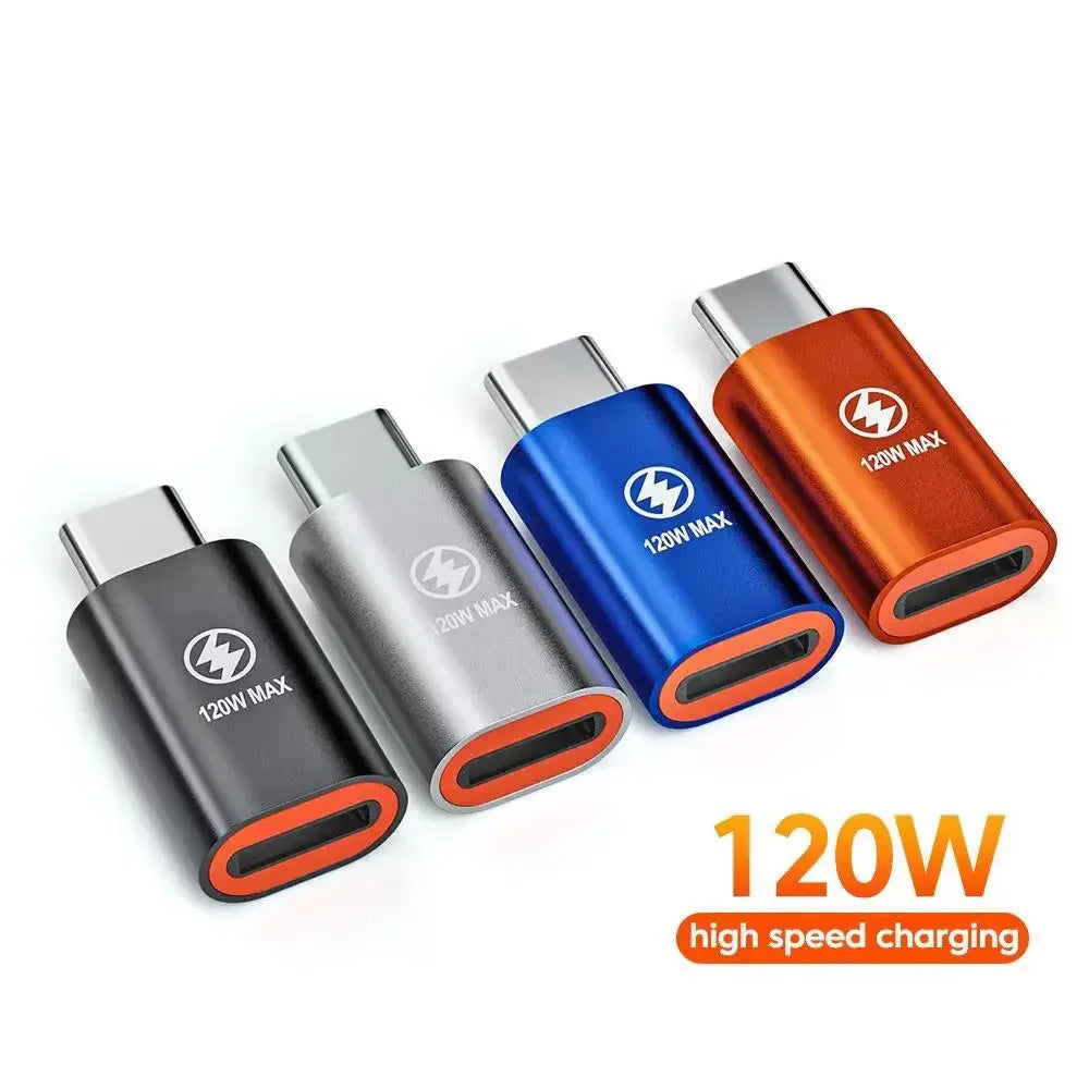 Lote 1-3 Pcs Adaptador Convertidor Carga Rápida PD 120W Lightning Hembra a USB-C Macho para iPhone 15/14/13/iPad/Samsung