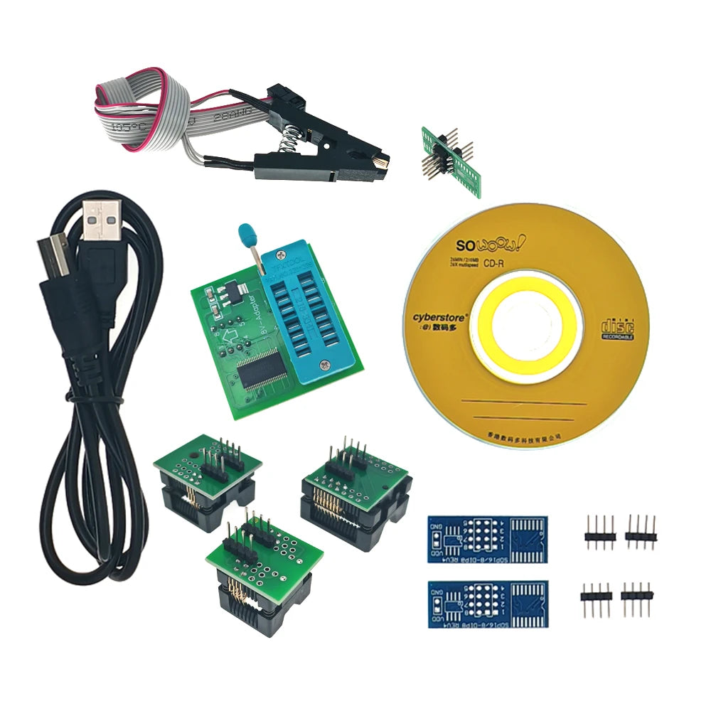 Kit Programador USB EZP2023 Alta Velocidad Soporta EEPROM 24/25/93, Flash 25 BIOS Chip