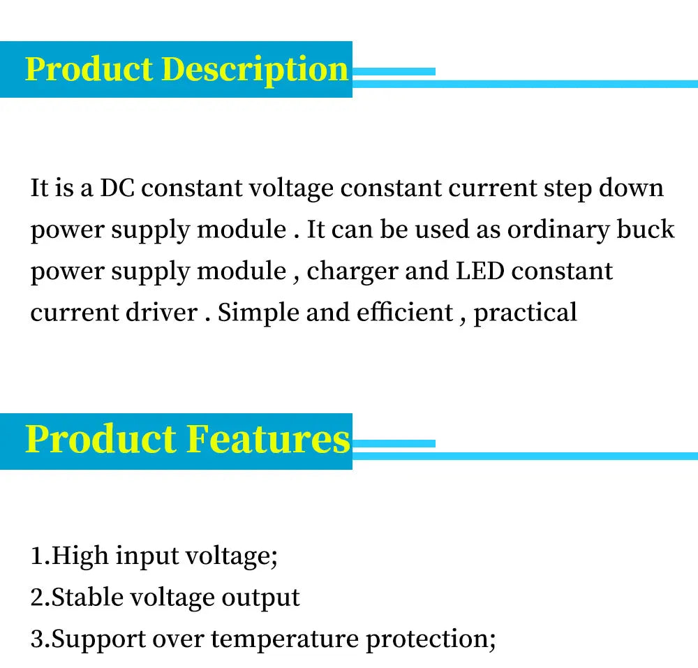 Módulo Convertidor Step-Down DC 9V-120V a 5V 2A/3A Buck (No Boost)