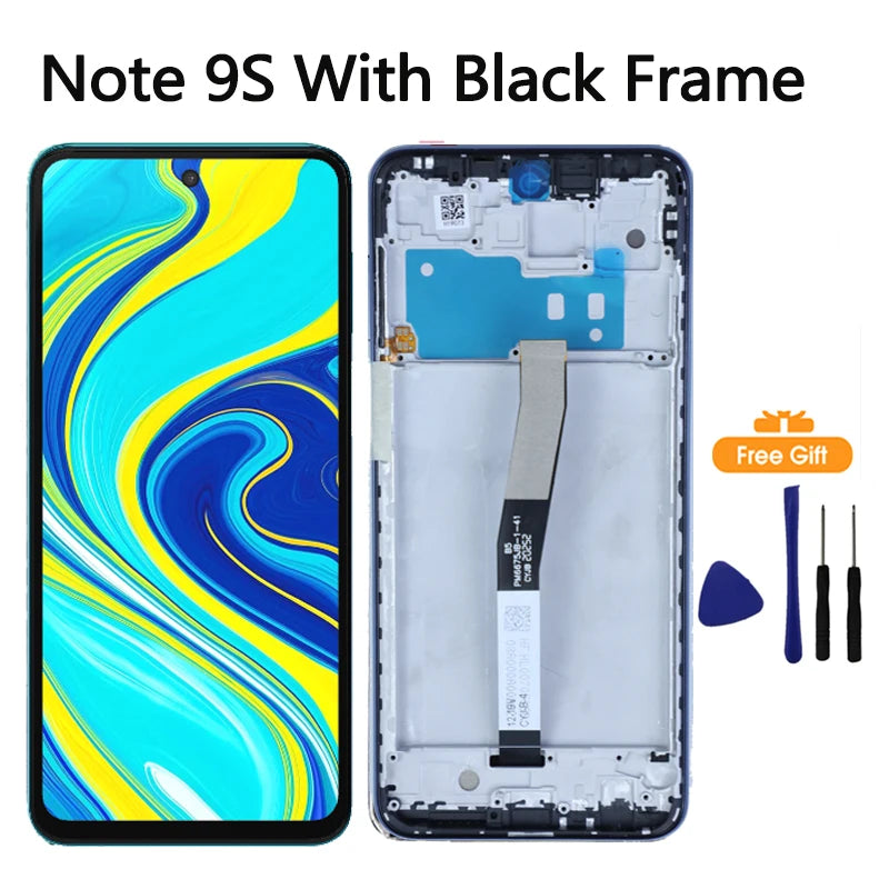 6.67"Tested Display For Xiaomi Redmi Note 9S LCD Display Touch Screen Digitizer For Redmi Note 9 Pro LCD Display Replacement