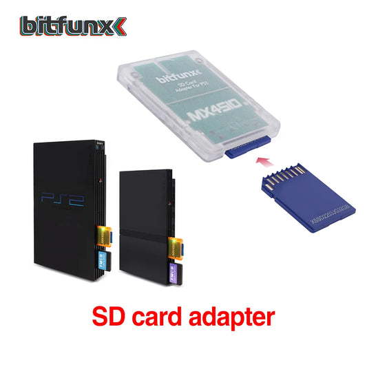 Adaptador Lector Tarjeta SD/TF Bitfunx MX4SIO SIO2SD para Consola PS2 PlayStation 2