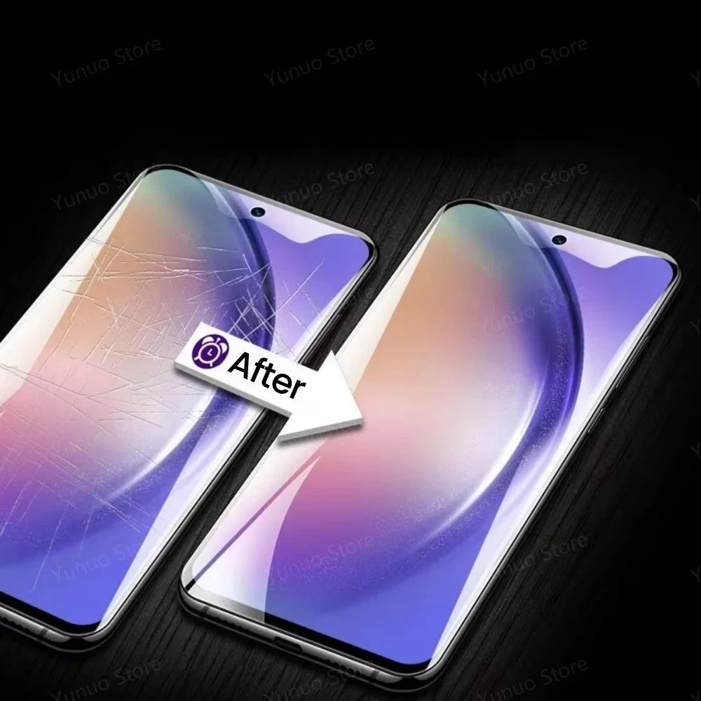 Film Hidrogel Frontal Suave Protector Pantalla para Samsung Galaxy A15/A33/A35/A52/A53/A54/A55 5G (4 Unidades)