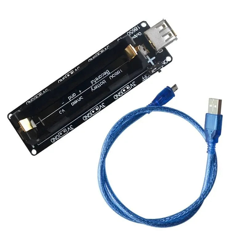 Módulo Shield Batería Litio 18650 V8 Expansión Alimentación Dual Voltaje 5V/3A + 3V/1A Micro USB Arduino/ESP32/ESP8266